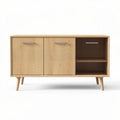 Meuble de rangement en bois clair design scandinave 90 x 40 x 70cm