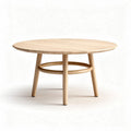 Table ronde en bois clair pour salle de séjour dimensions 100 x 100 x 75cm