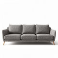 Canapé en tissu gris moderne dimensions 200 x 90 x 80 cm avec pieds en bois