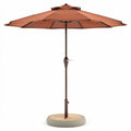 Parasol déporté en acier avec toile en polyester brun 220 x 220 x 250cm