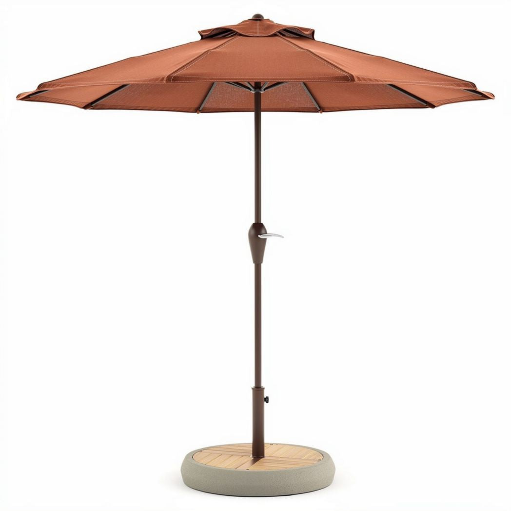 Parasol déporté en acier avec toile en polyester brun 220 x 220 x 250cm