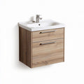 Meuble sous lavabo en mélamine beige avec 2 tiroirs dimensions 40 x 30 x 20cm